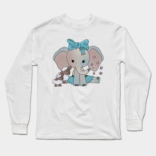 Elefant und Schafe Long Sleeve T-Shirt